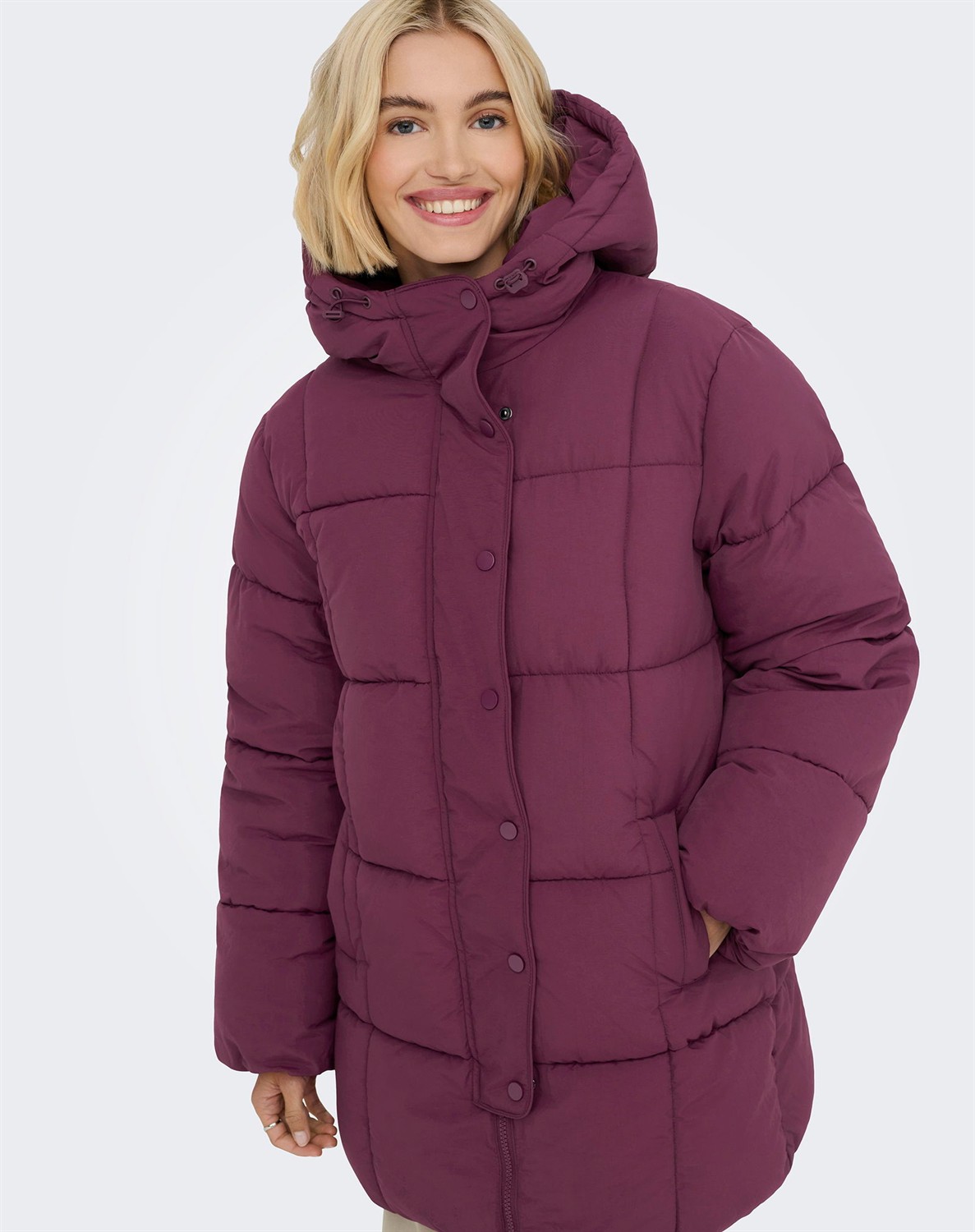 JDYWonder Lang Hood Puffer Jakke